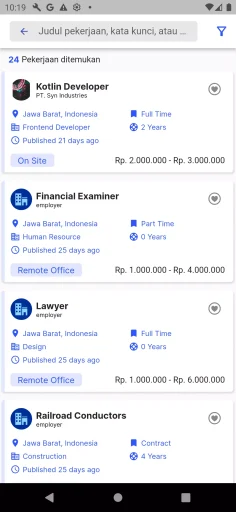 Tangkapan layar portofolio pembuatan website dan aplikasi, dengan nama project BEGAWE MOBILE yang pernah dibuat oleh PT Nextgen Inovasi Indonesia