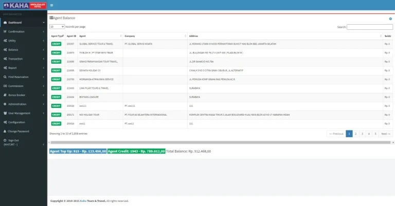 Tangkapan layar portofolio pembuatan website dan aplikasi, dengan nama project KAHA ON V4 yang pernah dibuat oleh PT Nextgen Inovasi Indonesia