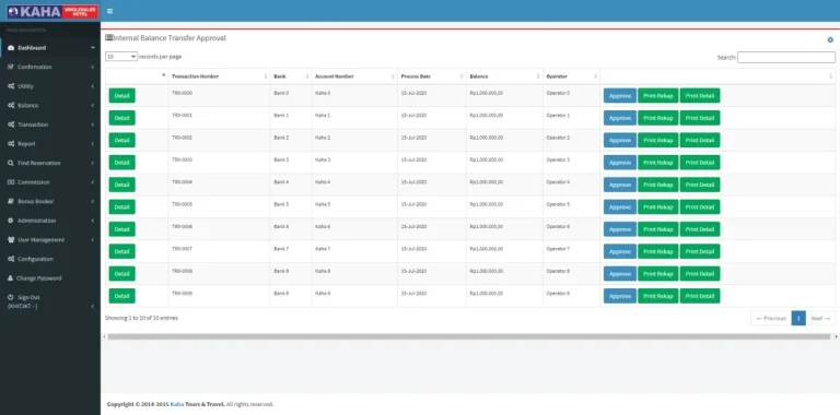 Tangkapan layar portofolio pembuatan website dan aplikasi, dengan nama project KAHA ON V4 yang pernah dibuat oleh PT Nextgen Inovasi Indonesia