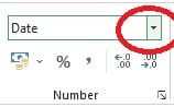 Menu Format Number pada Ribbon Excel