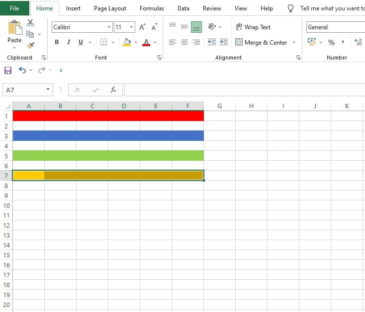 Hasil penerapan kode HEX warna custom pada sel Excel