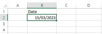 Contoh tampilan tanggal Excel setelah mengubah format wilayah ke Indonesia