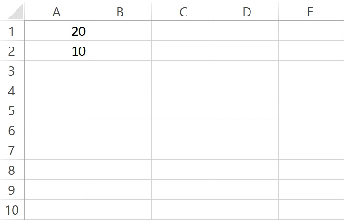 Memasukkan data untuk melakukan perkalian dua sel di Excel