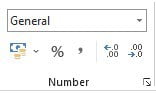 Menu format number di toolbar Excel