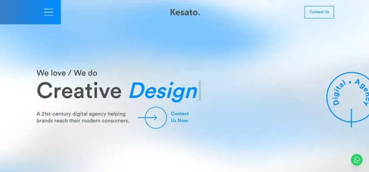 Halaman utama website Kesato