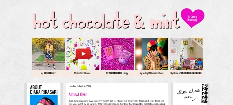 Halaman utama blog fashion Diana Rikasari