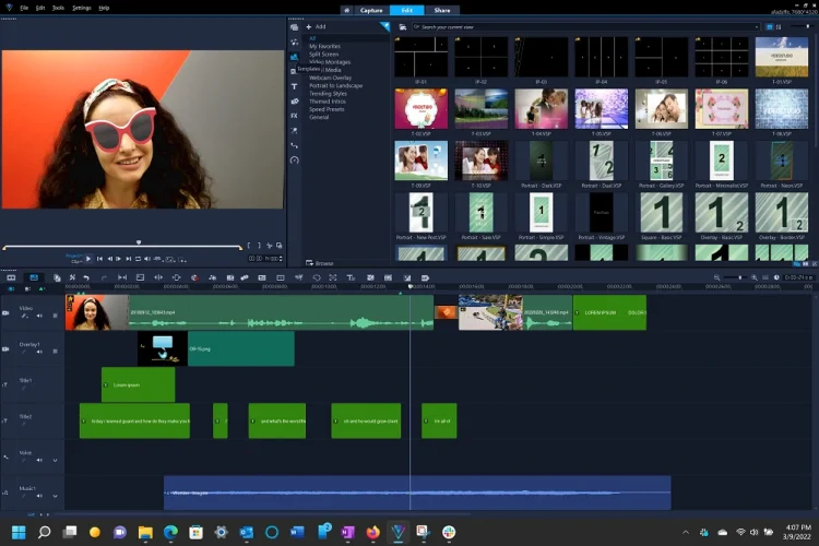 Tampilan antarmuka Corel VideoStudio
