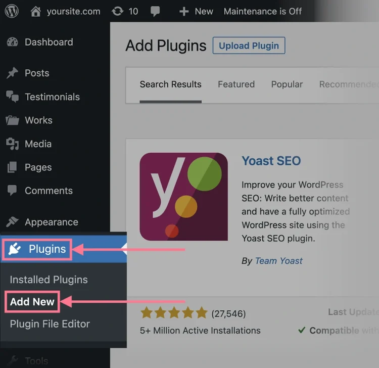 fitur plugin pada wordpress