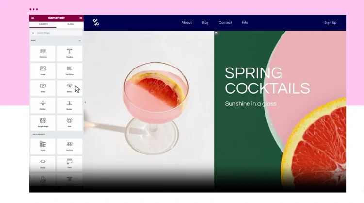 halaman interface elementor