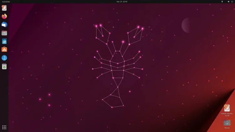 Tampilan dekstop Ubuntu menjadi salah satu sistem operasi berbasis open source
