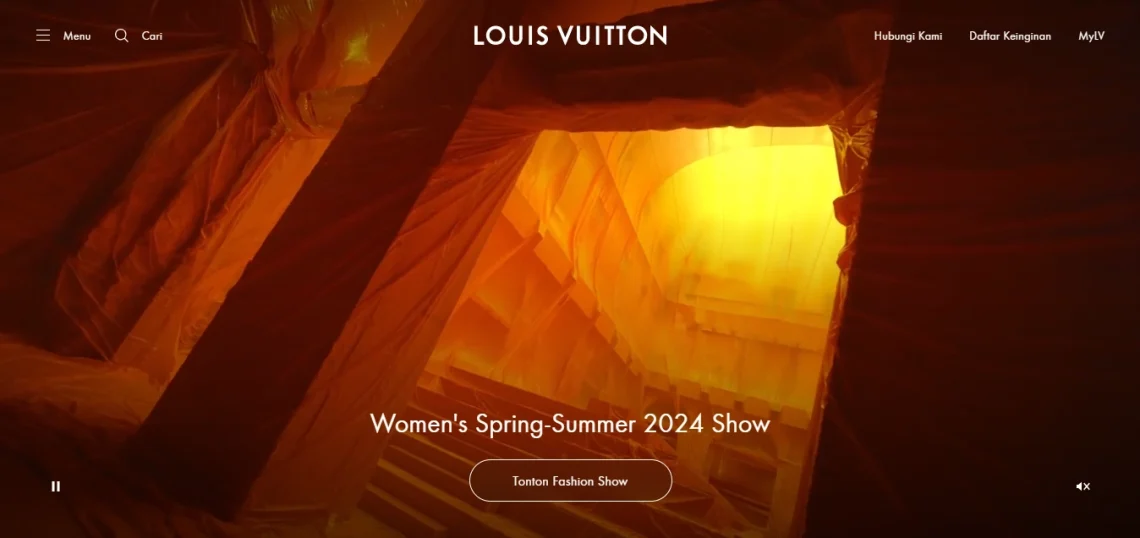 Halaman landing page louis vuitton