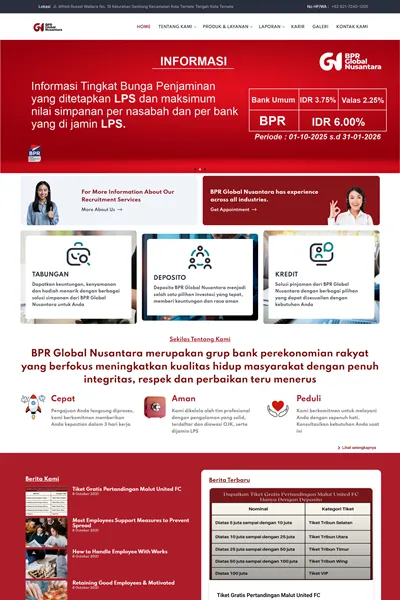 Tangkapan layar website company profile medium dengan domain bprglobalnusantara.co.id yang pernah dibuat oleh PT Nextgen Inovasi Indonesia