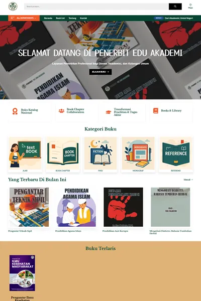 Tangkapan layar website company profile medium dengan domain cveduakademi.com yang pernah dibuat oleh PT Nextgen Inovasi Indonesia
