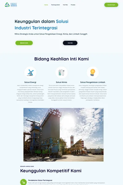 Tangkapan layar website company profile medium dengan domain energychemindo.com yang pernah dibuat oleh PT Nextgen Inovasi Indonesia