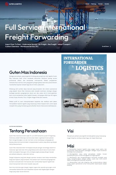 Tangkapan layar website company profile basic dengan domain gutenmas.com yang pernah dibuat oleh PT Nextgen Inovasi Indonesia