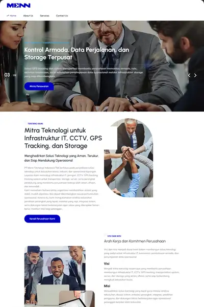 Tangkapan layar website company profile basic dengan domain menntbk.com yang pernah dibuat oleh PT Nextgen Inovasi Indonesia.