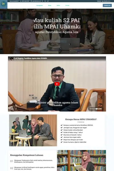 Tangkapan layar website company profile basic dengan domain mpaiuhamka.com yang pernah dibuat oleh PT Nextgen Inovasi Indonesia.
