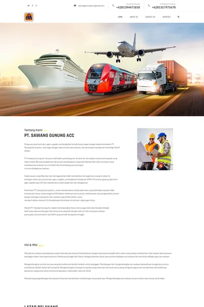 Tangkapan layar website company profile basic dengan domain sawanggunung.com yang pernah dibuat oleh PT Nextgen Inovasi Indonesia.