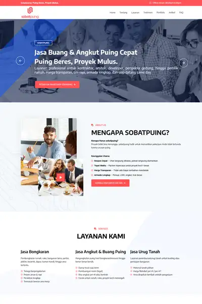 Tangkapan layar website company profile basic dengan domain sobatpuing.com yang pernah dibuat oleh PT Nextgen Inovasi Indonesia.