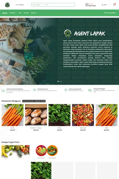 Tangkapan layar website company profile dengan domain agentlapak.id yang pernah dibuat oleh PT Nextgen Inovasi Indonesia