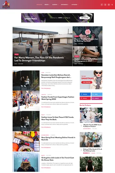 Tangkapan layar website company profile dengan domain mangarantomulananews.com yang pernah dibuat oleh PT Nextgen Inovasi Indonesia