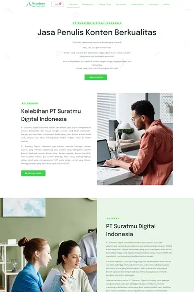 Tangkapan layar website pribadi dengan domain suratmu.my.id yang pernah dibuat oleh PT Nextgen Inovasi Indonesia
