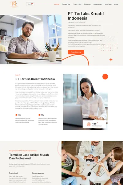 Tangkapan layar website pribadi dengan domain tertulis.my.id yang pernah dibuat oleh PT Nextgen Inovasi Indonesia