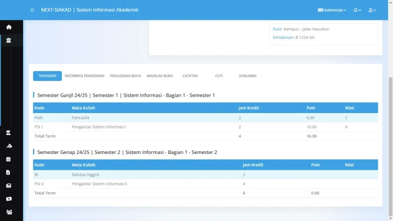 NEXT-SIAKAD - Sistem Informasi Akademik Informasi Mahasiswa