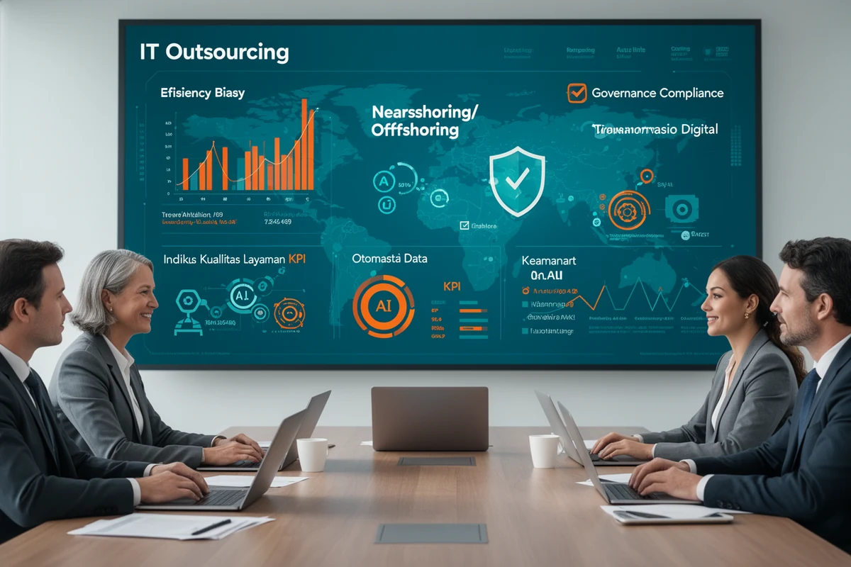 Artikel ini membahas tren terbaru IT outsourcing, tantangan utama CIO, serta strategi praktis menyeimbangkan biaya, kualitas, dan inovasi bisnis.