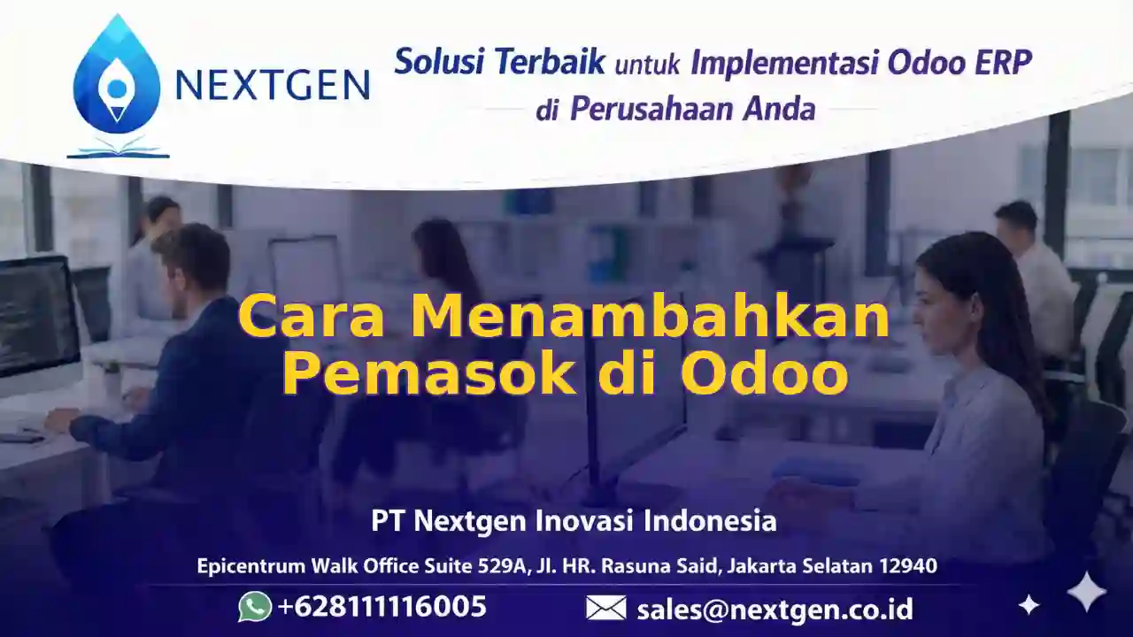 1 - Cara Menambahkan Pemasok di Odoo