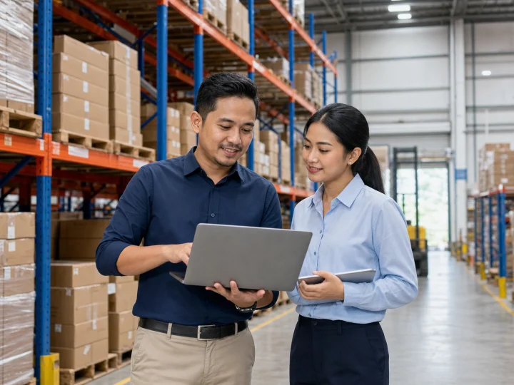 Manajemen meninjau operasional warehouse dengan Odoo Inventory